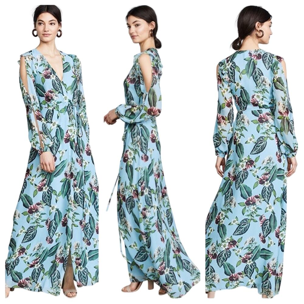 Nicholas Mayflower Floral Maxi Wrap Dress Size 0